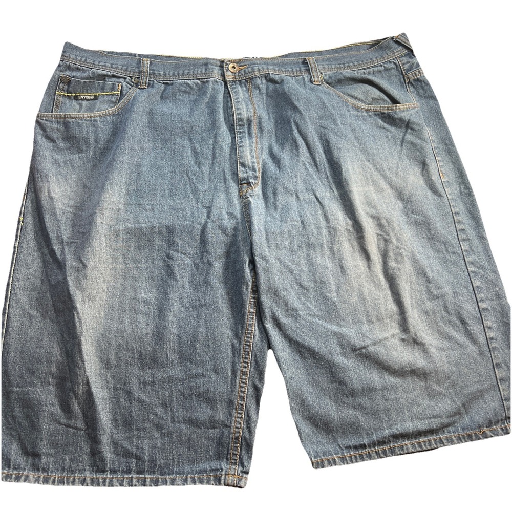 ENYCE Sean Combs Denim Shorts Sz 52 Baggy Hip Hop Y2K Logo